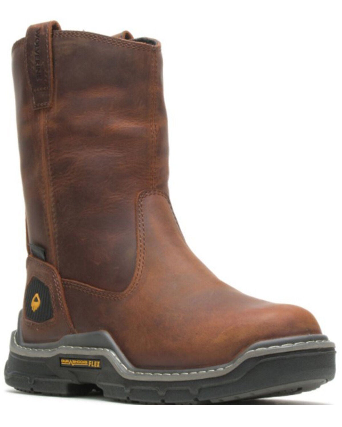 Wolverine Men's Raider Durashocks Waterproof Western Work Boots - Composite Toe, Brown, hi-res