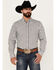 Image #1 - Cinch Men's Medallion Print Long Sleeve Button-Down Western Shirt, Light Blue, hi-res