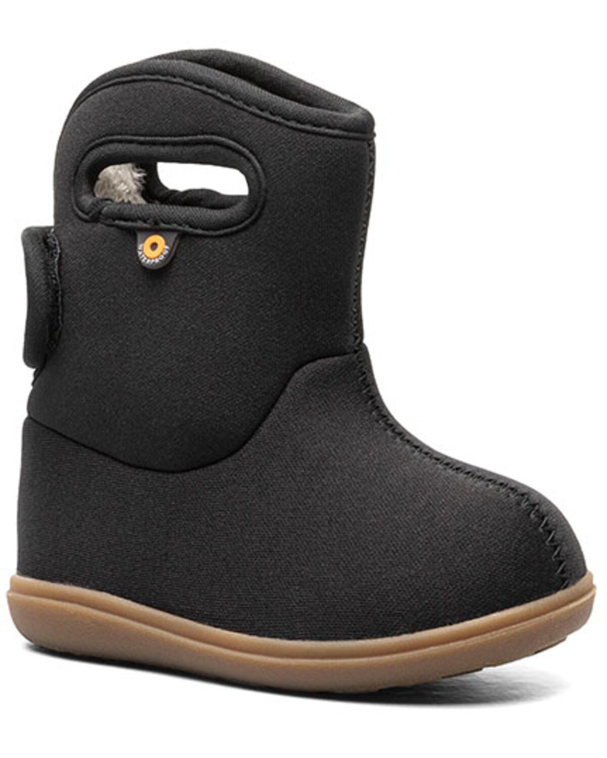 Bogs Toddler Boys' II Solid Rainboots, Black, hi-res