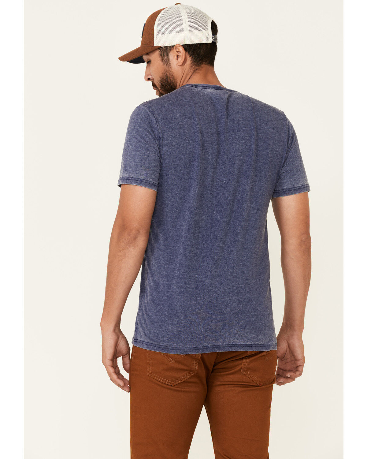 Image #4 - Flag & Anthem Men's Mountain Panorama Sunset Graphic Burnout Short Sleeve T-Shirt, Navy, hi-res
