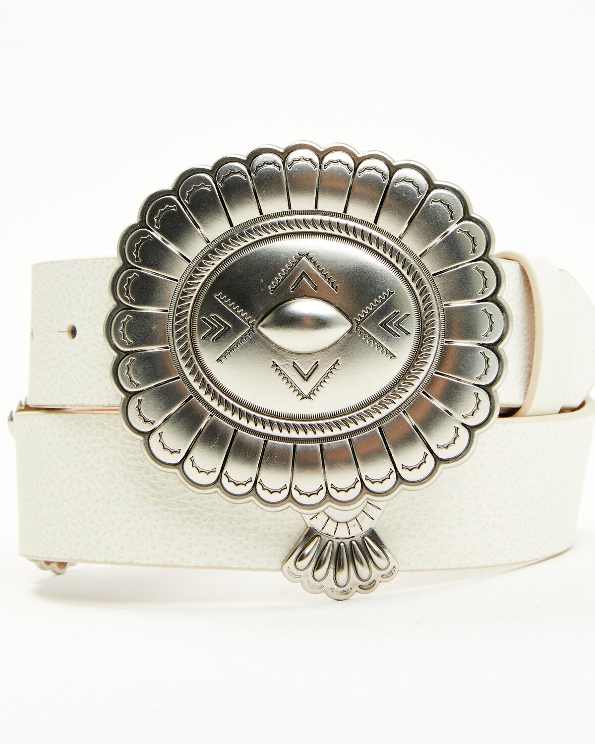 Image #2 - Idyllwind Women's Cavileer Concho Belt, Cream, hi-res