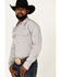 Blue Ranchwear Men's Twill Long Sleeve Snap Western Workshirt , Light Grey, hi-res