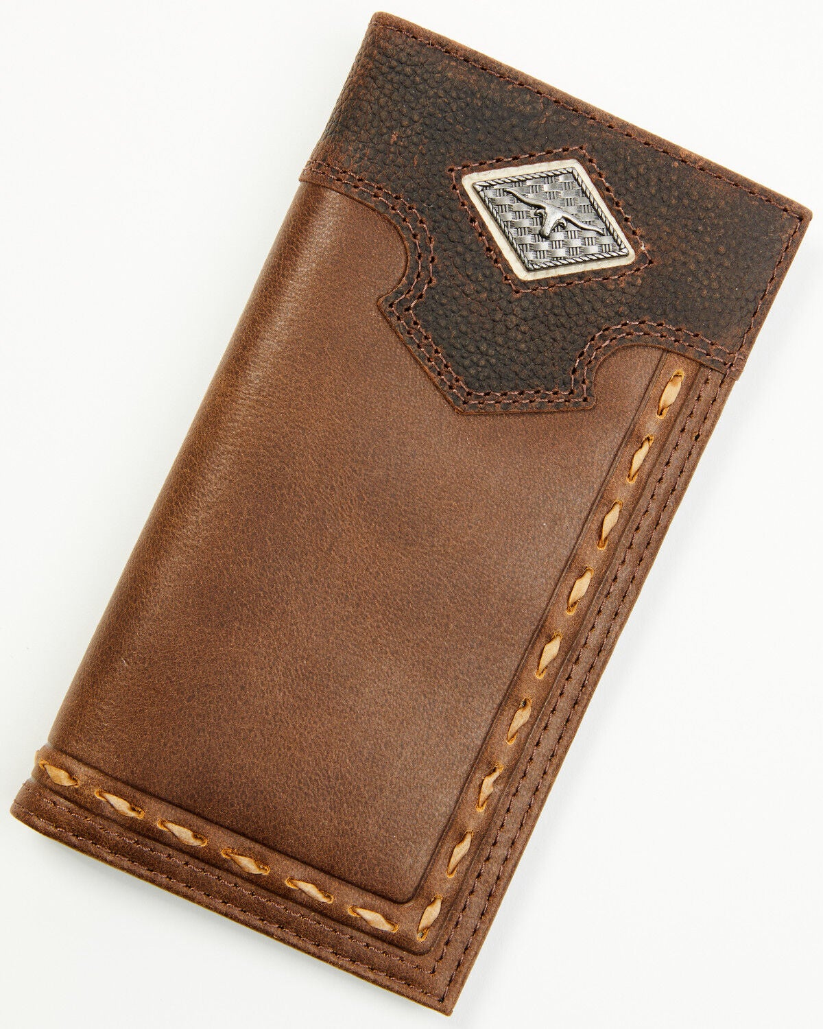 Cody James Men's Buck Stitch Concho Rodeo Wallet, Brown, hi-res