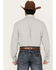 Image #4 - George Strait by Wrangler Men's Striped Print Long Sleeve Button-Down Stretch Western Shirt, Light Grey, hi-res