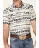 Cody James Men's Chute Southwestern Dobby Print Short Sleeve Snap Western Shirt - Big , White, hi-res