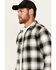 Image #2 - Brothers and Sons Men's Jay Plaid Print Long Sleeve Button-Down Western Shirt, Natural, hi-res