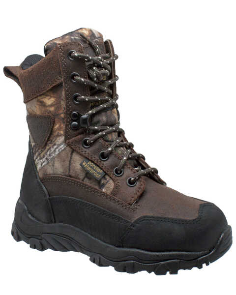 Ad Tec Boys' Waterproof Hunting Boots - Soft Toe, Dark Brown, hi-res