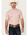 Image #1 - Wrangler Men's Classic Medallion Print Short Sleeve Button-Down Western Shirt, Orange, hi-res