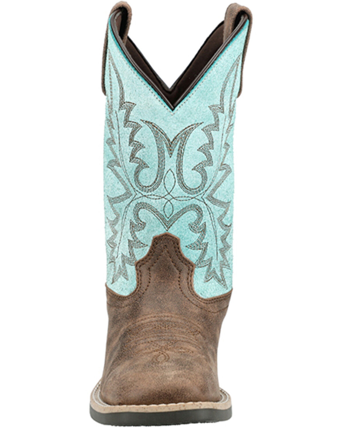 Image #4 - Smoky Mountain Girls' Rustic Rider Western Boots - Broad Square Toe, Brown, hi-res