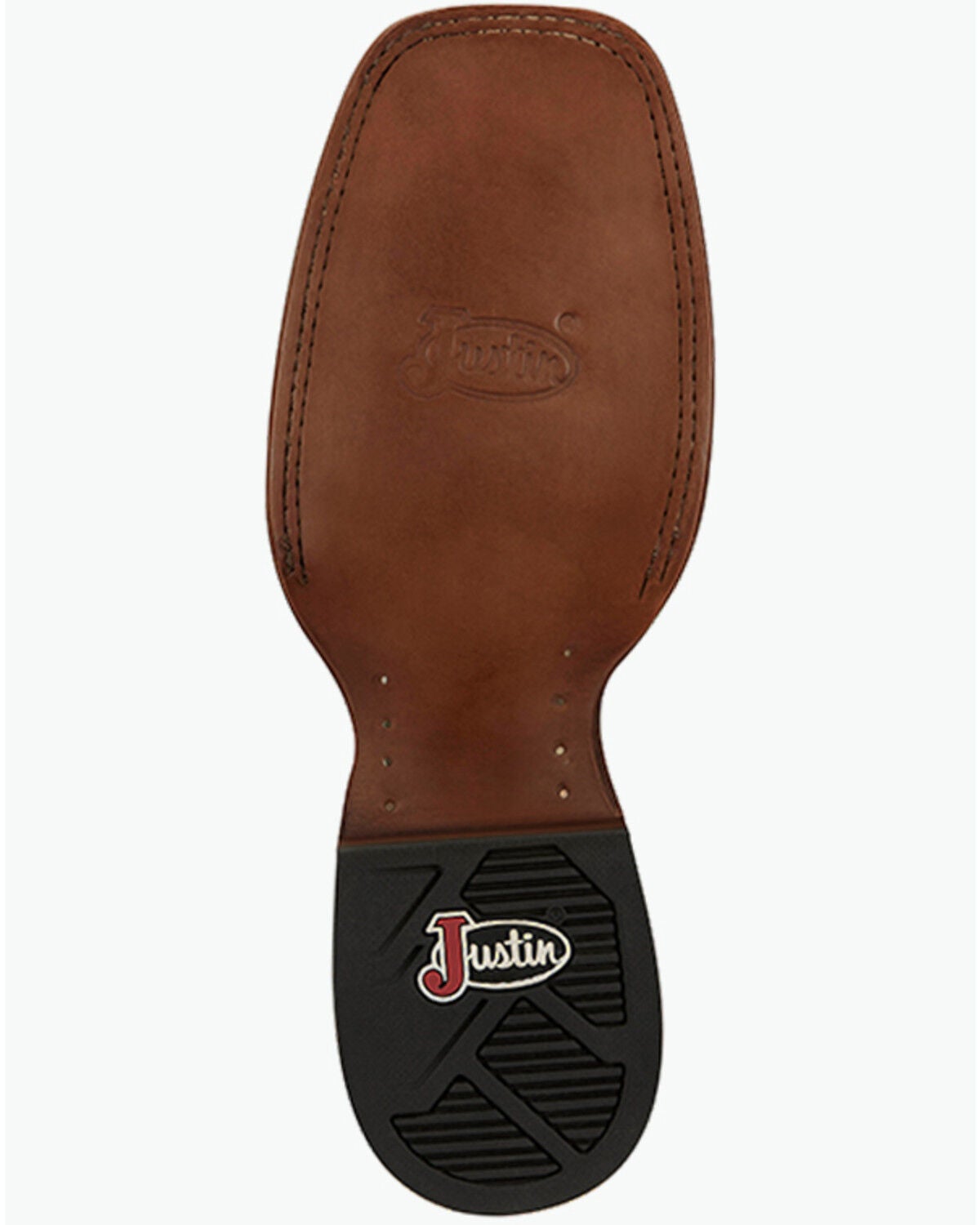 Image #6 - Justin Men's Frontier Western Boots - Broad Square Toe, Brown, hi-res