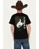 Image #4 - Ariat Boys' Bronco Flag Short Sleeve Graphic T-Shirt , Black, hi-res