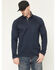 Image #1 - Brothers and Sons Men's Sherman Solid 1/4 Button-Down Pullover, Navy, hi-res