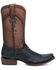 Image #2 - Corral Men's Exotic Ostrich Western Boots - Square Toe, Navy, hi-res
