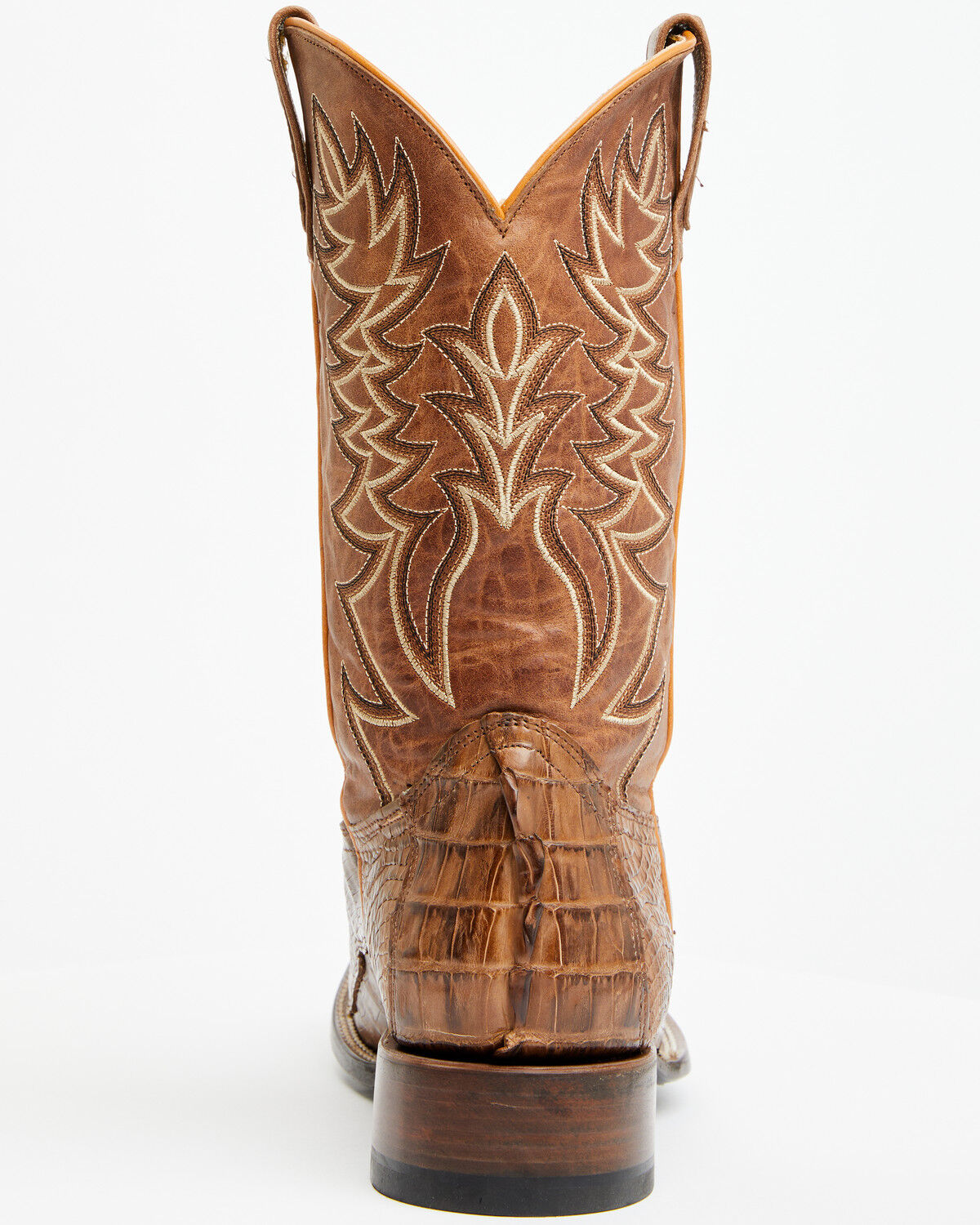 Image #5 - Cody James Men's Exotic Caiman Tail Western Boots - Broad Square Toe, Brown, hi-res