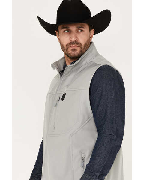 Image #2 - RANK 45® Men's Hadwick Softshell Vest, Grey, hi-res
