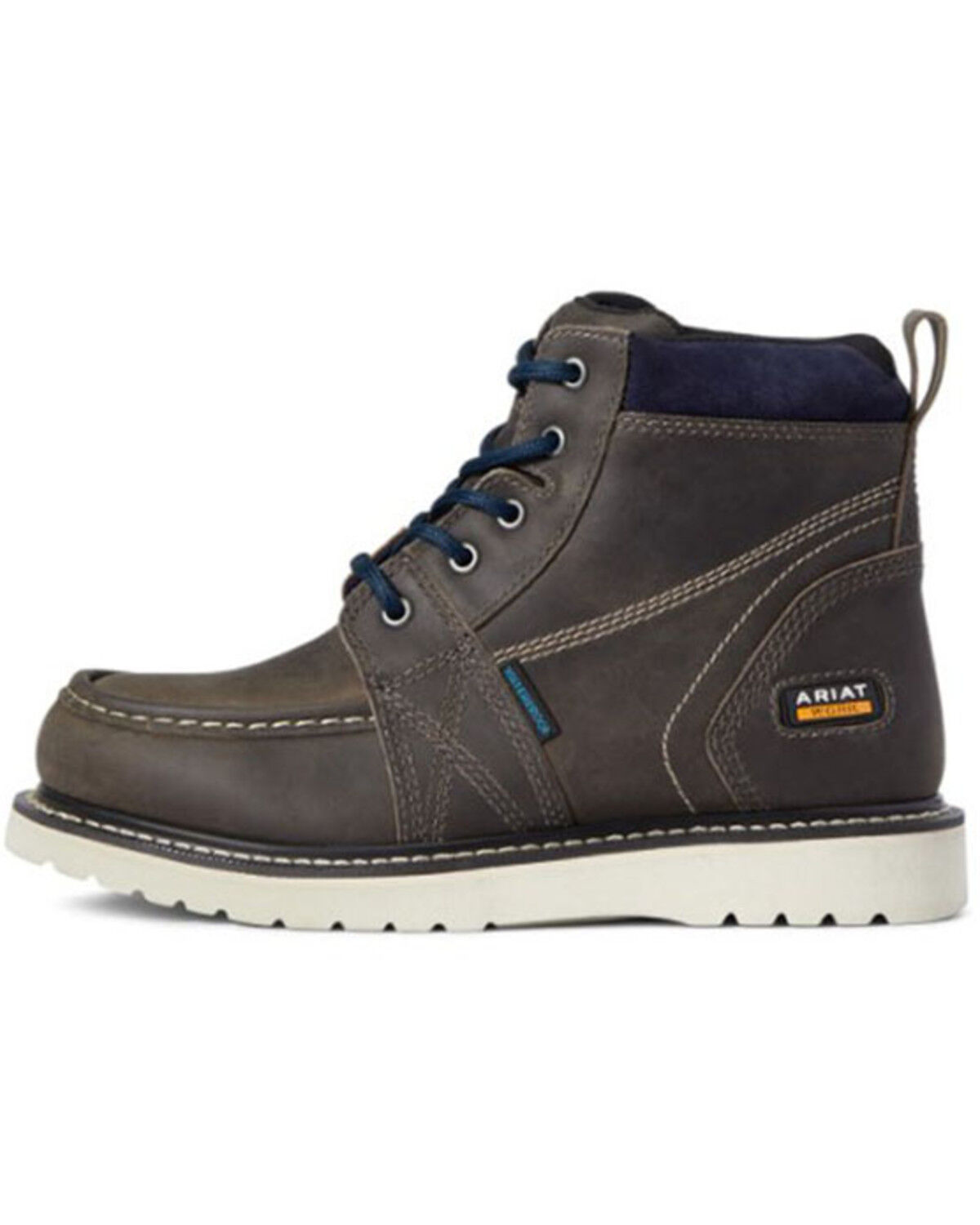 Image #2 - Ariat Women's Rebar Wedge Waterproof Work Boots - Soft Toe, Grey, hi-res