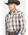 Image #3 - Roper Men's Brown Large Plaid Long Sleeve Western Shirt , Brown, hi-res
