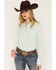 Image #1 - Ariat Women's Team Kirby Solid Long Sleeve Button-Down Stretch Western Shirt, Green, hi-res