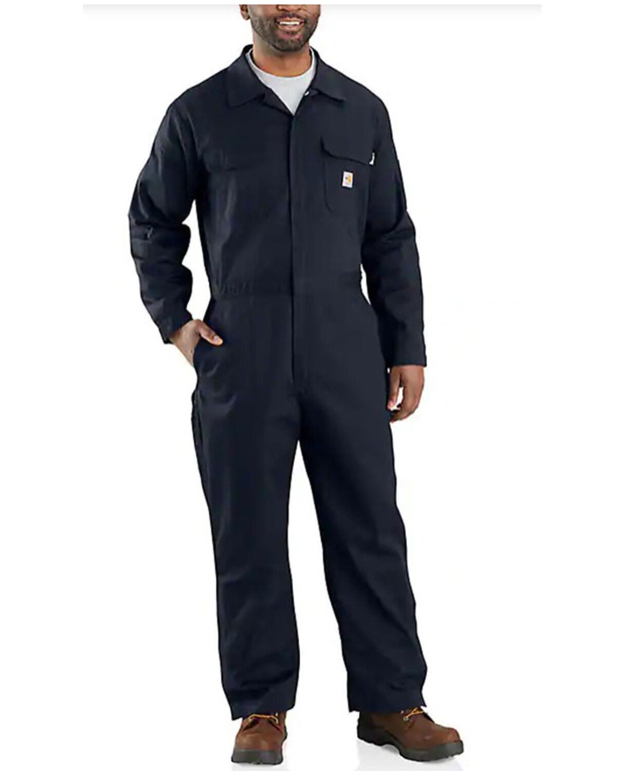 Carhartt Men's FR Loose Fit Twill Coveralls - Big, Navy, hi-res