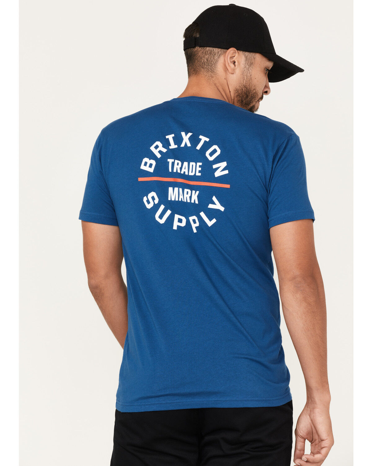 Image #4 - Brixton Men's Oath V Logo Graphic T-Shirt, Blue, hi-res