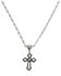 Image #1 - Montana Silversmiths Men's Antique Silver with Copper Cross Necklace, Silver, hi-res