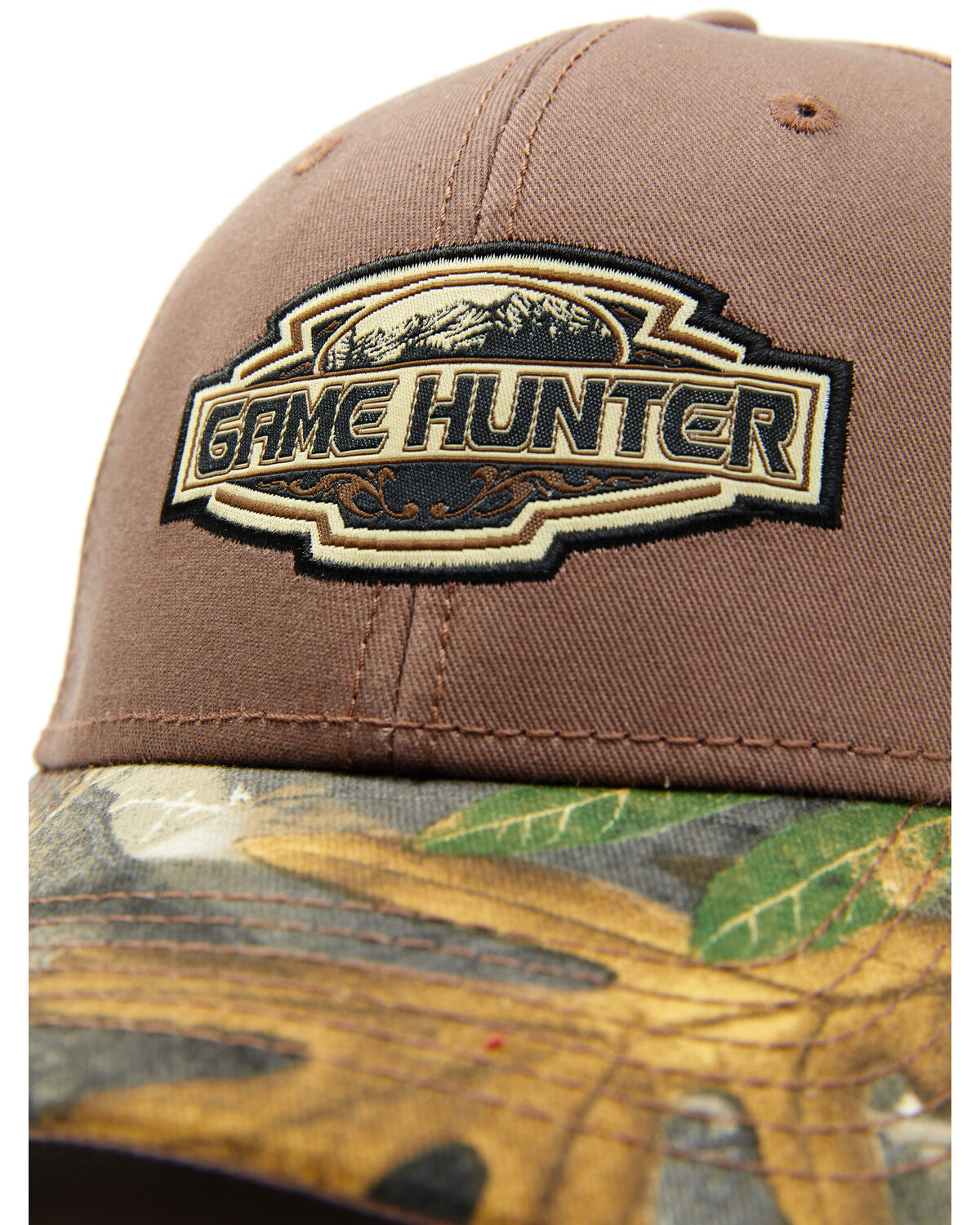 Image #2 - H3 Sportgear Men's Camo Print Game Hunter Logo Ball Cap, Brown, hi-res