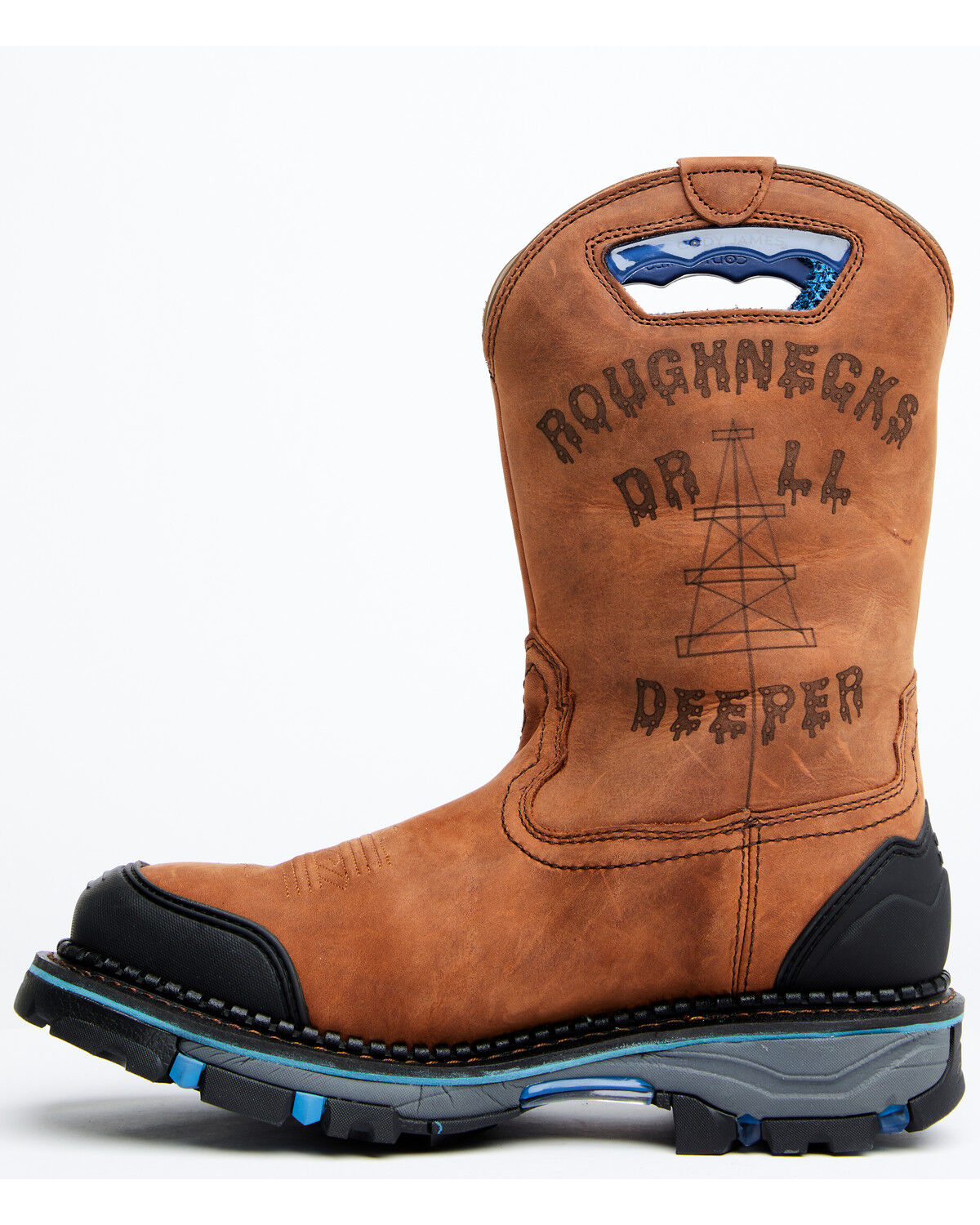 Image #3 - Cody James Men's 11" Decimator Waterproof Western Work Boots - Nano Composite Toe, Brown, hi-res