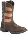 Durango Lady Rebel American Flag Western Boots - Broad Square Toe, Brown, hi-res