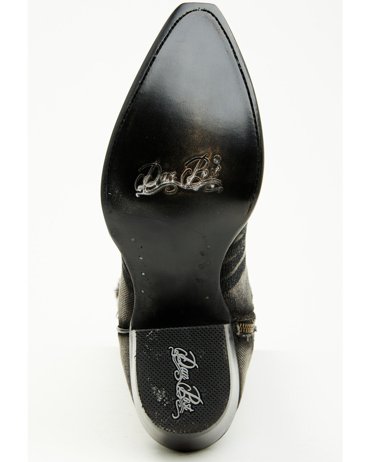 Image #7 - Dan Post Women's Denim Darlin Tall Western Boots - Snip Toe, Black, hi-res