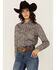 Image #2 - Rough Stock by Panhandle Women's Paisley Print Long Sleeve Snap Western Shirt, Multi, hi-res