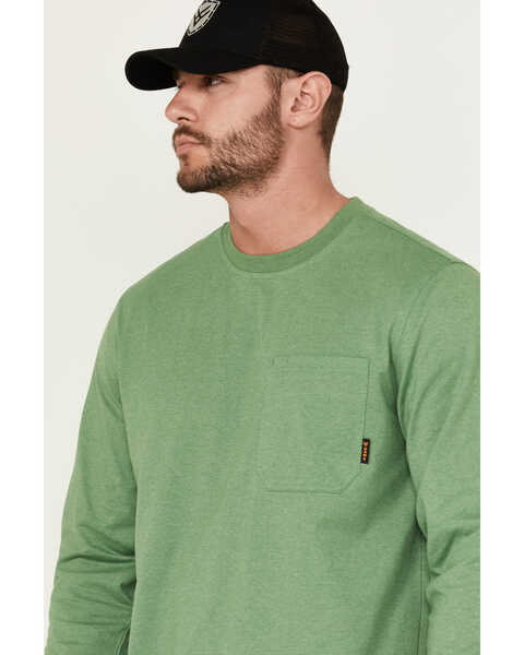 Image #2 - Hawx Men's Forge Long Sleeve Pocket T-Shirt, Green, hi-res