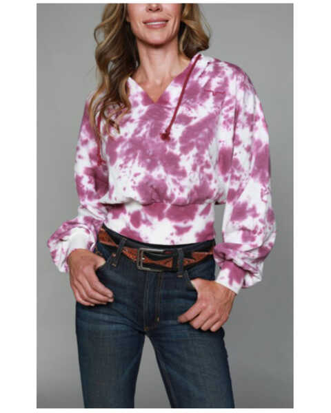 Kimes Ranch Women's Monterey Tie Dye Print Hoodie , Lavender, hi-res