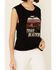 White Crow Women's Trail Blazer Desert Road Graphic Muscle Tank , Black, hi-res