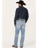 Image #3 - Wrangler Retro Men's Woodmere Light Wash Slim Bootcut Stretch Denim Jeans , Light Wash, hi-res