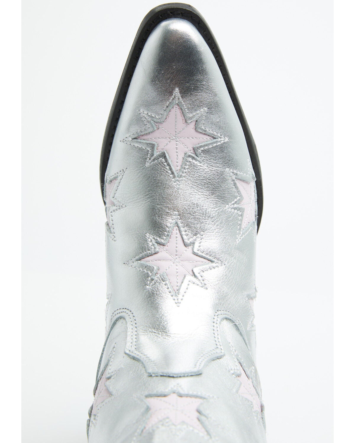 Image #6 - Dingo Women's Starburst Western Booties - Round Toe, Silver, hi-res