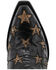 Image #6 - Black Star Women's Marfa Star Inlay Studded Leather Western Boot - Snip Toe, Black, hi-res
