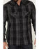 Image #3 - Ariat Men's Harrold Plaid Long Sleeve Snap Western Flannel Shirt, Black, hi-res
