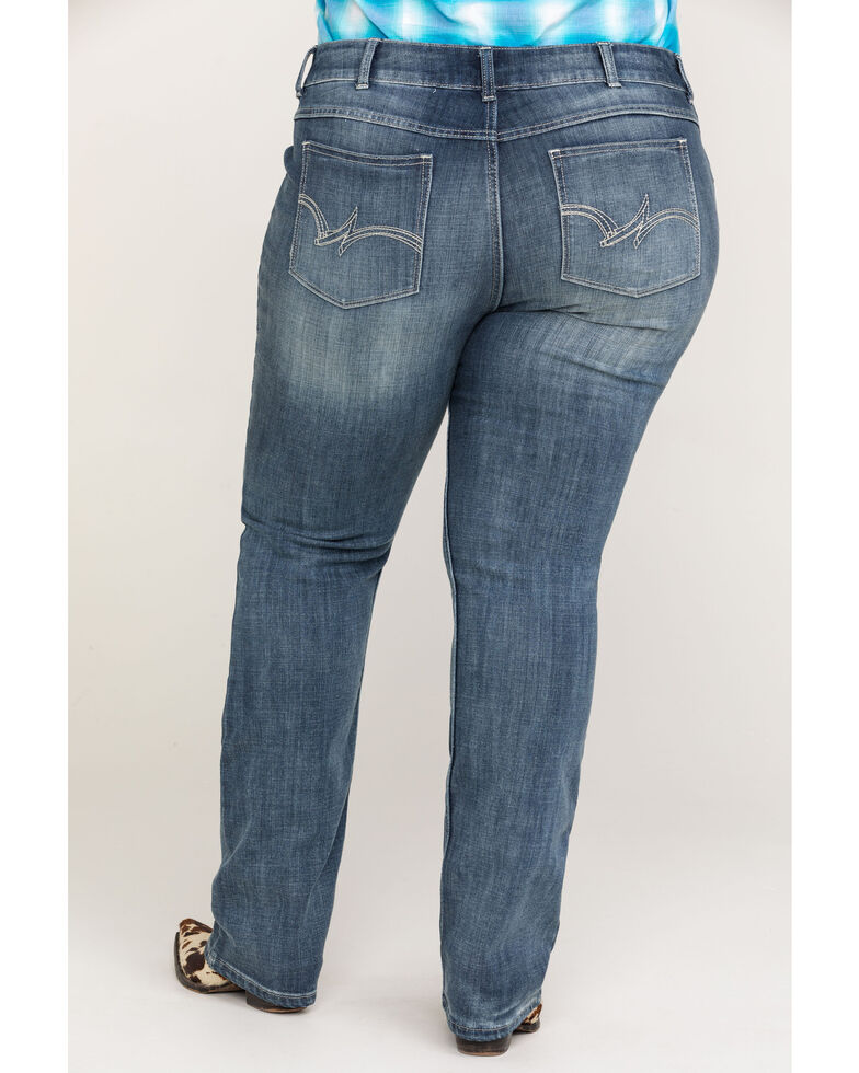 Wrangler Women's Straight Leg Jeans - Plus, Indigo, hi-res