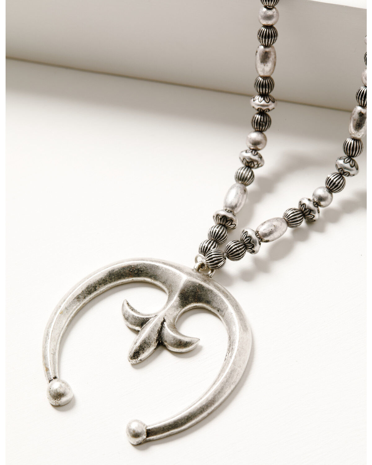 Image #2 - Shyanne Women's Rodeo Sunset Squash Blossom Jewelry Set - 2 Piece, Silver, hi-res