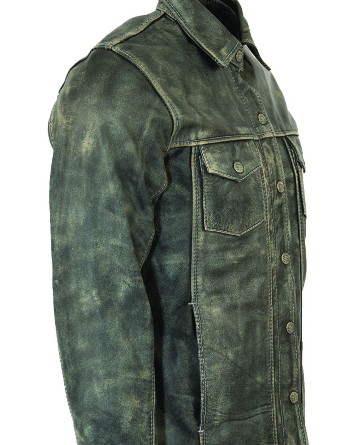 Image #3 - STS Ranchwear Men's Gray The Ranch Hand Leather Jacket, Steel, hi-res