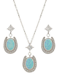 Montana Silversmiths Women's River Lights Pond of Luck Jewelry Set, Silver, hi-res