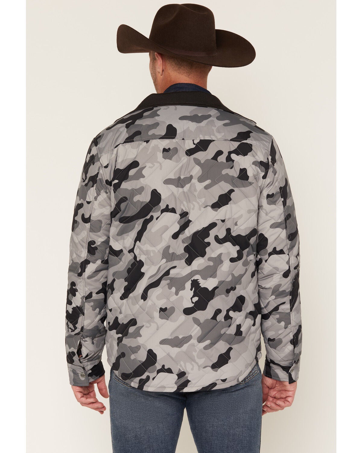 Image #4 - Kimes Ranch Men's Camo Print Quilted Zip-Up Jacket, Charcoal, hi-res