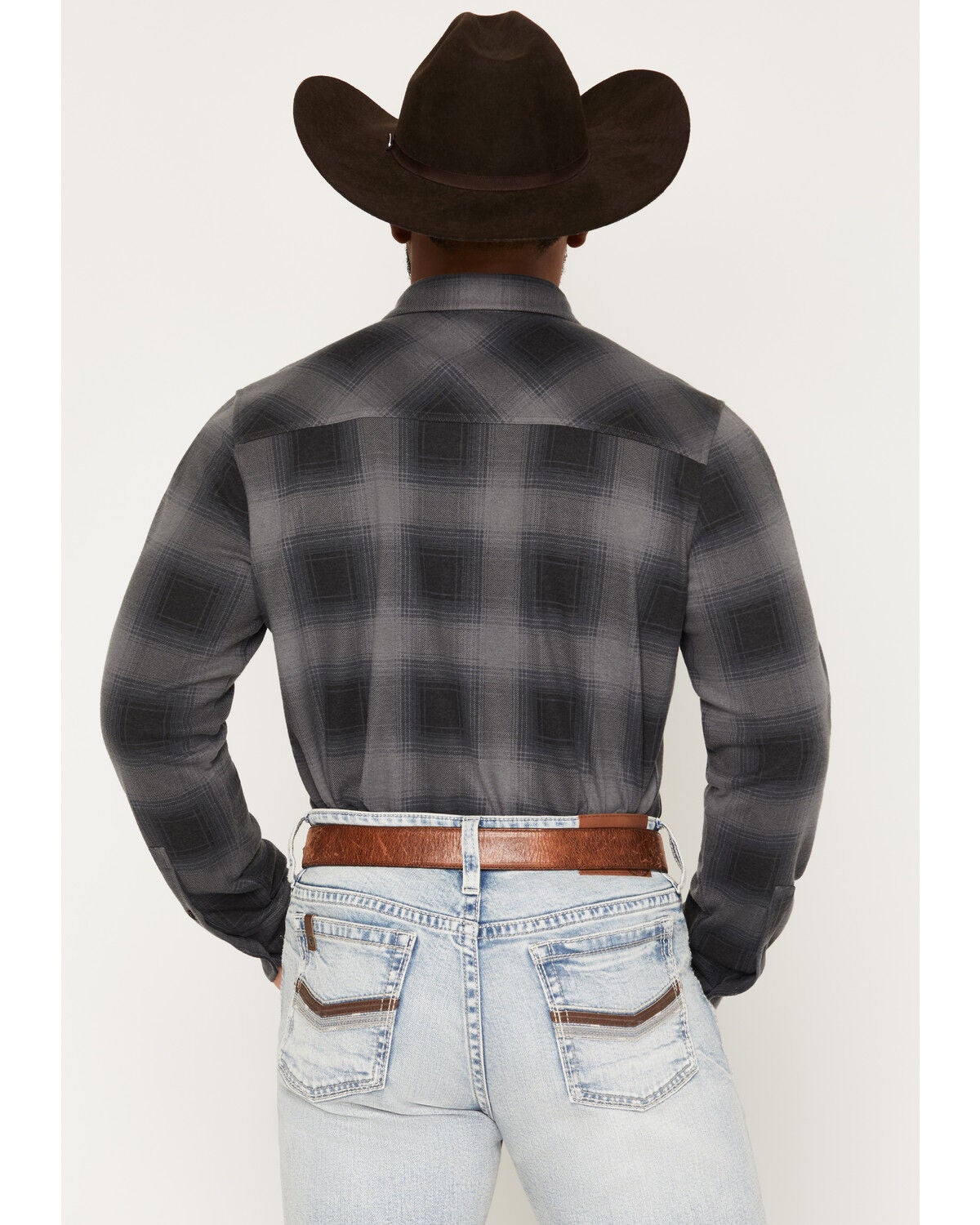 Image #4 - Cody James Men's Quiet Shade Plaid Print Long Sleeve Button-Down Shirt, Slate, hi-res