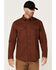 Image #1 - Hawx Men's All Out Solid Long Sleeve Pearl Snap Western Work Shirt, Mahogany, hi-res