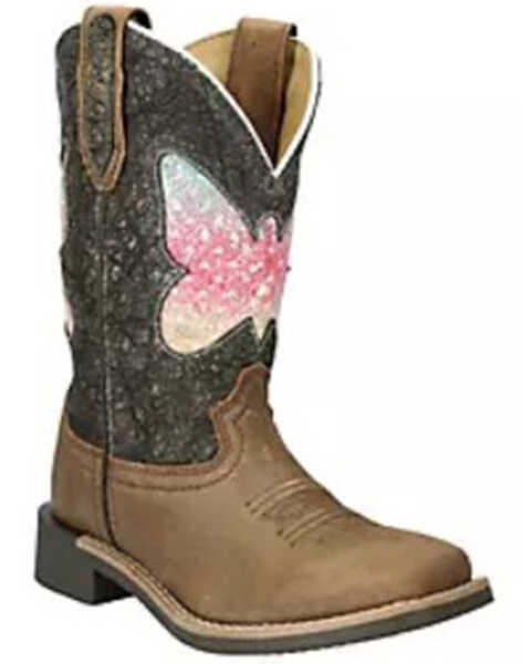 Image #1 - Smoky Mountain Girls' Chloe Western Boots - Broad Square Toe, Brown, hi-res