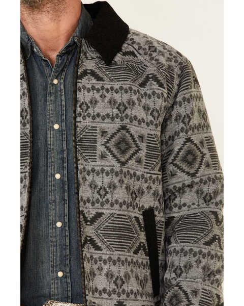 Image #3 - Powder River Outfitters Men's Charcoal Southwestern Print Wool Zip-Front Bomber Jacket , , hi-res