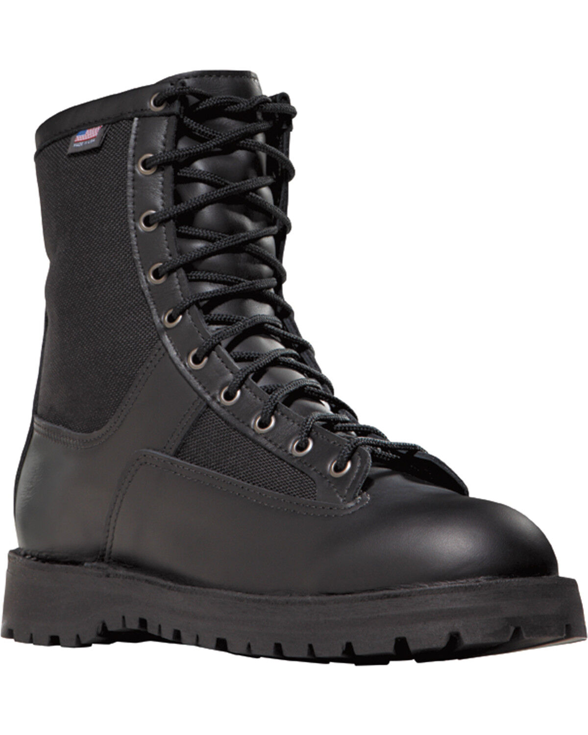 Image #1 - Danner Men's 8" Acadia Work Boots - Round Toe, Black, hi-res