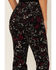 Image #4 - Idyllwind Women's Floral Print High Rise Flare Corduroy Jeans, Black, hi-res