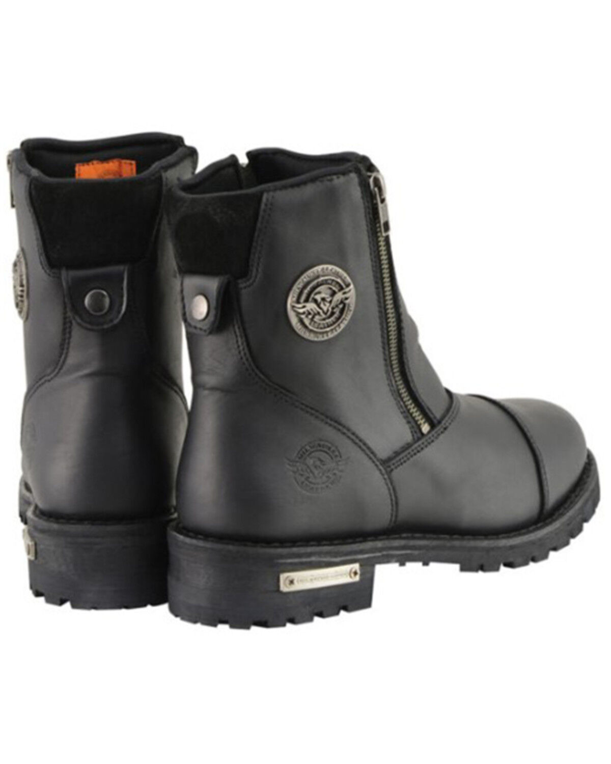 Image #4 - Milwaukee Leather Women's Super-Clean Double Sided Zipper Entry Boots - Round Toe, Black, hi-res
