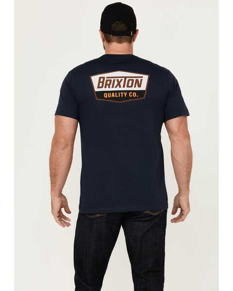 Image #1 - Brixton Men's Regal Logo Short Sleeve Graphic T-Shirt, Medium Blue, hi-res